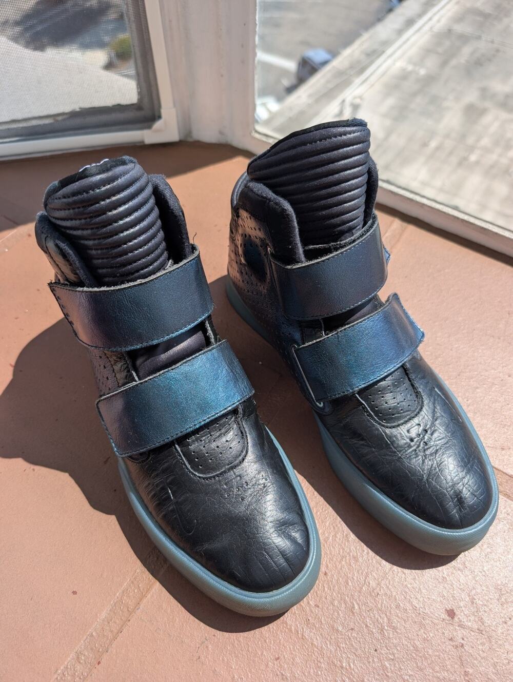 Nike Flystepper 2K3 Premium QS Iridescent Black Blue 652122-002 Men's Size 10